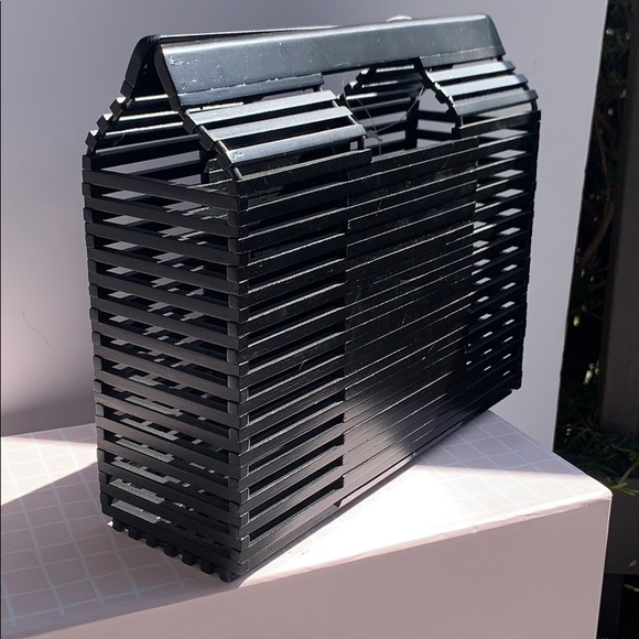 Urban Outfitters wooden black caged bag - Picture 3 of 8